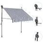 Toldo manual retráctil con LED azul y blanco 200 cm de vidaXL, Toldos - Ref: Foro24-145843, Precio: 89,60 €, Descuento: %