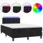 Cama box spring con colchón y LED terciopelo negro 120x190 cm de , Camas y somieres - Ref: Foro24-3270179, Precio: 390,03 €, ...