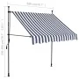 Toldo manual retráctil con LED azul y blanco 200 cm de vidaXL, Toldos - Ref: Foro24-145843, Precio: 89,60 €, Descuento: %