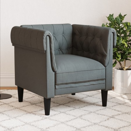 Sillón Chesterfield de tela gris oscuro de , Sofás - Ref: Foro24-372539, Precio: 184,51 €, Descuento: %
