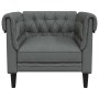 Sillón Chesterfield de tela gris oscuro de , Sofás - Ref: Foro24-372539, Precio: 184,51 €, Descuento: %