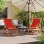 Sillas de playa plegables 2 unidades tela rojo de , Sillas de jardín - Ref: Foro24-3214491, Precio: 78,67 €, Descuento: %