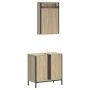 Set de muebles de baño 2 pzas madera contrachapada roble Sonoma de , Muebles de baño - Ref: Foro24-3214781, Precio: 110,38 €,...
