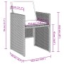 Sillones de jardín con cojines 4 uds ratán sintético gris claro de , Sillas de jardín - Ref: Foro24-4007440, Precio: 178,92 €...