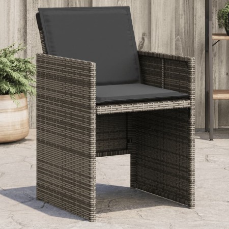 Sillones de jardín con cojines 4 uds ratán sintético gris de , Sillas de jardín - Ref: Foro24-4007437, Precio: 179,21 €, Desc...