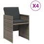 Sillones de jardín con cojines 4 uds ratán sintético gris de , Sillas de jardín - Ref: Foro24-4007437, Precio: 179,21 €, Desc...