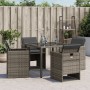 Sillones de jardín con cojines 4 uds ratán sintético gris de , Sillas de jardín - Ref: Foro24-4007437, Precio: 179,21 €, Desc...