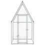 Jaula para gallinas acero galvanizado plateado 100x100x190 cm de , Jaulas y habitáculos para animales pequeños - Ref: Foro24-...