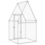 Jaula para gallinas acero galvanizado plateado 100x100x190 cm de , Jaulas y habitáculos para animales pequeños - Ref: Foro24-...