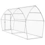 Jaula para gallinas acero galvanizado plateado 400x105x182 cm de , Jaulas y habitáculos para animales pequeños - Ref: Foro24-...