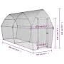 Jaula para gallinas acero galvanizado plateado 400x105x182 cm de , Jaulas y habitáculos para animales pequeños - Ref: Foro24-...