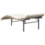 Tumbona con cojín ratán sintético beige 55x199x50 cm de , Tumbonas - Ref: Foro24-368248, Precio: 83,38 €, Descuento: %