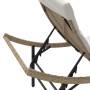 Tumbona con cojín ratán sintético beige 55x199x50 cm de , Tumbonas - Ref: Foro24-368248, Precio: 83,38 €, Descuento: %
