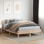 Estructura de cama con cabecero madera de pino blanco 150x200cm de , Camas y somieres - Ref: Foro24-3207205, Precio: 169,64 €...