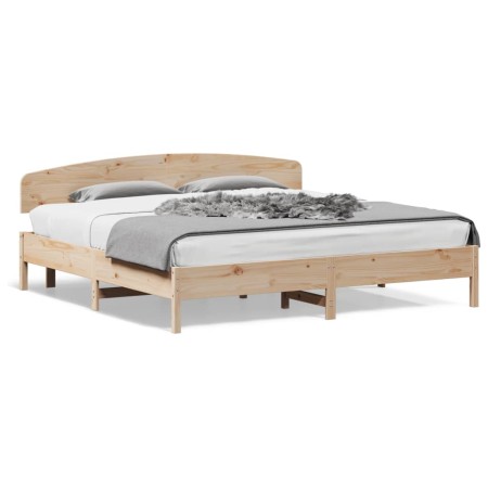 Estructura de cama con cabecero madera maciza pino 180x200 cm de , Camas y somieres - Ref: Foro24-3207197, Precio: 174,51 €, ...