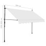 Toldo manual retráctil con LED crema 300 cm de vidaXL, Toldos - Ref: Foro24-145873, Precio: 79,11 €, Descuento: %