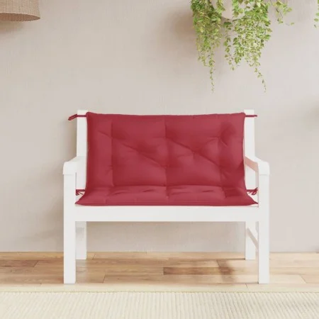 Cojines de banco de jardín 2 uds rojo tinto 100x50x7 cm de , Cojines para sillas y sofás - Ref: Foro24-361668, Precio: 35,88 ...