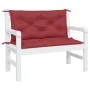 Cojines de banco de jardín 2 uds rojo tinto 100x50x7 cm de , Cojines para sillas y sofás - Ref: Foro24-361668, Precio: 35,88 ...