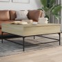 Mesa de centro madera ingeniería metal roble Sonoma 95x95x45 cm de , Mesas de centro - Ref: Foro24-3217065, Precio: 111,70 €,...