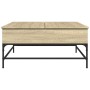 Mesa de centro madera ingeniería metal roble Sonoma 95x95x45 cm de , Mesas de centro - Ref: Foro24-3217065, Precio: 111,70 €,...