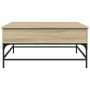 Mesa de centro madera ingeniería metal roble Sonoma 95x95x45 cm de , Mesas de centro - Ref: Foro24-3217065, Precio: 111,70 €,...
