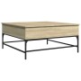 Mesa de centro madera ingeniería metal roble Sonoma 95x95x45 cm de , Mesas de centro - Ref: Foro24-3217065, Precio: 111,70 €,...