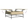 Mesa de centro madera ingeniería metal roble Sonoma 95x95x45 cm de , Mesas de centro - Ref: Foro24-3217065, Precio: 111,70 €,...