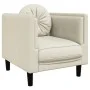 Cream velvet 3-piece sofa set with cushions by , Sofas - Ref: Foro24-3209254, Price: 770,84 €, Discount: %