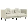 Cream velvet 3-piece sofa set with cushions by , Sofas - Ref: Foro24-3209254, Price: 770,84 €, Discount: %