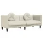 Cream velvet 3-piece sofa set with cushions by , Sofas - Ref: Foro24-3209254, Price: 770,84 €, Discount: %