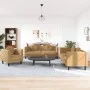 Brown velvet 3-piece sofa set with cushions by , Sofas - Ref: Foro24-3209256, Price: 753,31 €, Discount: %