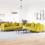 Juego de sofás con cojines 2 piezas terciopelo amarillo de , Sofás - Ref: Foro24-3209263, Precio: 500,13 €, Descuento: %