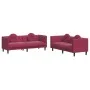 Juego de sofás con cojines 2 piezas terciopelo rojo tinto de , Sofás - Ref: Foro24-3209261, Precio: 522,16 €, Descuento: %