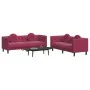 Juego de sofás con cojines 2 piezas terciopelo rojo tinto de , Sofás - Ref: Foro24-3209261, Precio: 522,16 €, Descuento: %