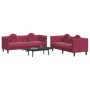 Juego de sofás con cojines 2 piezas terciopelo rojo tinto de , Sofás - Ref: Foro24-3209261, Precio: 527,72 €, Descuento: %