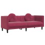 Juego de sofás con cojines 2 piezas terciopelo rojo tinto de , Sofás - Ref: Foro24-3209261, Precio: 527,72 €, Descuento: %