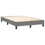 Box spring bed with mattress and LED dark brown fabric 120x190 cm by , Beds and slatted bases - Ref: Foro24-3270061, Price: 4...