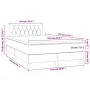 Box spring bed with mattress and LED dark brown fabric 120x190 cm by , Beds and slatted bases - Ref: Foro24-3270061, Price: 4...