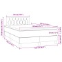 Cama box spring con colchón y LED tela marrón oscuro 120x190 cm de , Camas y somieres - Ref: Foro24-3270061, Precio: 400,64 €...