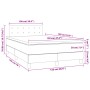 Cama box spring con colchón y LED tela marrón oscuro 120x190 cm de , Camas y somieres - Ref: Foro24-3270068, Precio: 400,29 €...