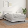 Cama box spring con colchón cuero sintético blanco 120x190 cm de , Camas y somieres - Ref: Foro24-3269808, Precio: 419,31 €, ...