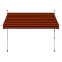 Toldo manual retráctil naranja y marrón 250 cm de vidaXL, Toldos - Ref: Foro24-145837, Precio: 91,26 €, Descuento: %