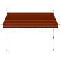 Toldo manual retráctil naranja y marrón 250 cm de vidaXL, Toldos - Ref: Foro24-145837, Precio: 92,65 €, Descuento: %