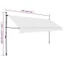 Toldo manual retráctil con LED crema 350 cm de vidaXL, Toldos - Ref: Foro24-145874, Precio: 100,47 €, Descuento: %