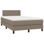 Cama box spring con colchón tela gris taupe 120x190 cm de , Camas y somieres - Ref: Foro24-3269713, Precio: 369,87 €, Descuen...