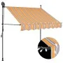 Toldo manual retráctil con LED amarillo y azul 100 cm de vidaXL, Toldos - Ref: Foro24-145848, Precio: 78,27 €, Descuento: %