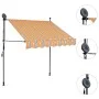 Toldo manual retráctil con LED amarillo y azul 100 cm de vidaXL, Toldos - Ref: Foro24-145848, Precio: 78,27 €, Descuento: %