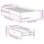 Cama con cajones madera de ingeniería blanca 90x190 cm de , Camas y somieres - Ref: Foro24-3280433, Precio: 116,43 €, Descuen...