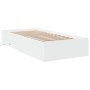 Cama con cajones madera de ingeniería blanco 100x200 cm de , Camas y somieres - Ref: Foro24-3280419, Precio: 117,59 €, Descue...