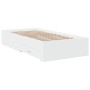 Cama con cajones madera de ingeniería blanco 100x200 cm de , Camas y somieres - Ref: Foro24-3280419, Precio: 117,59 €, Descue...
